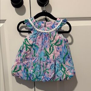 Lilly Pulitzer Pink and Blue Floral Kids Dress